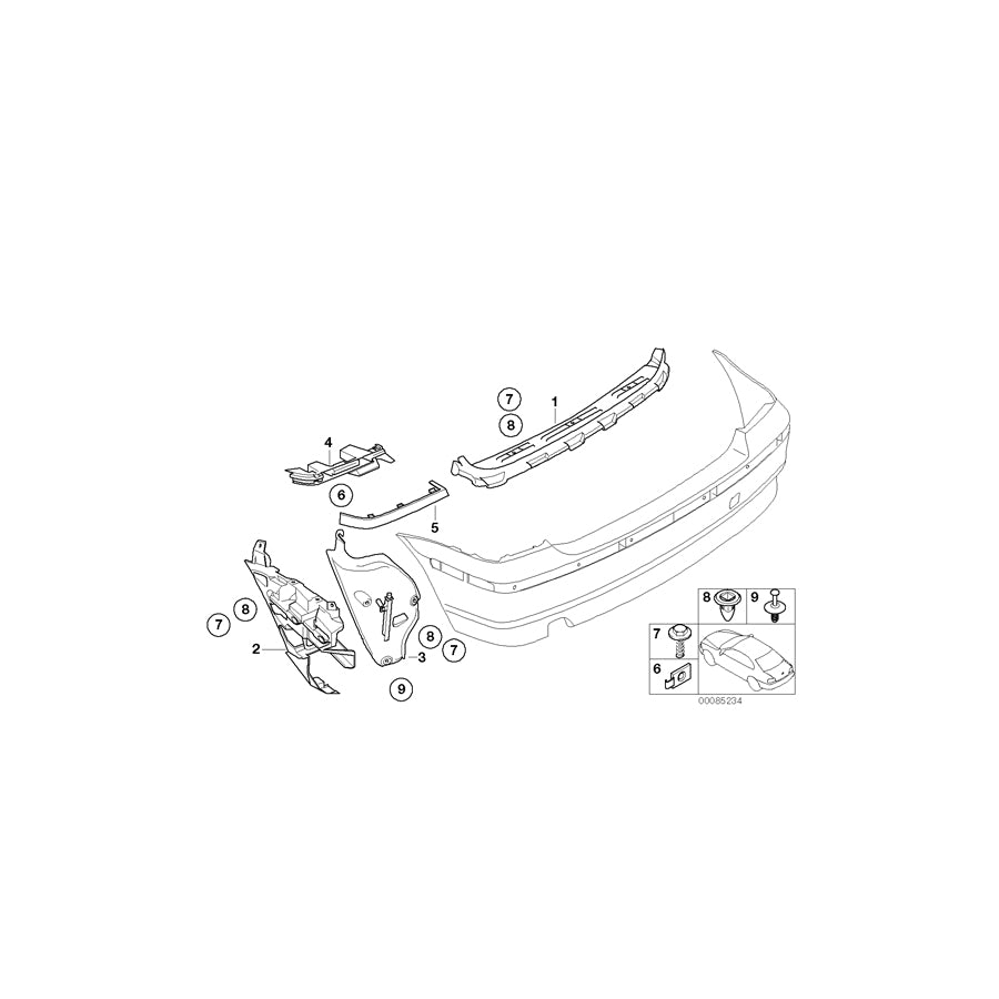 Genuine BMW 51127030271 E46 Fixing Clamp Left (Inc. 318ti, 325ti & 320td) | ML Performance EU Car Parts