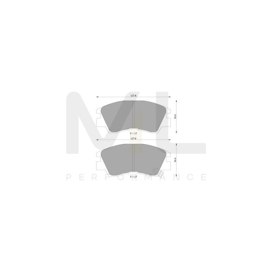 Bosch 0986Ab2013 Brake Pad Set With Acoustic Wear Warning BP2013N | ML Performance Car Parts