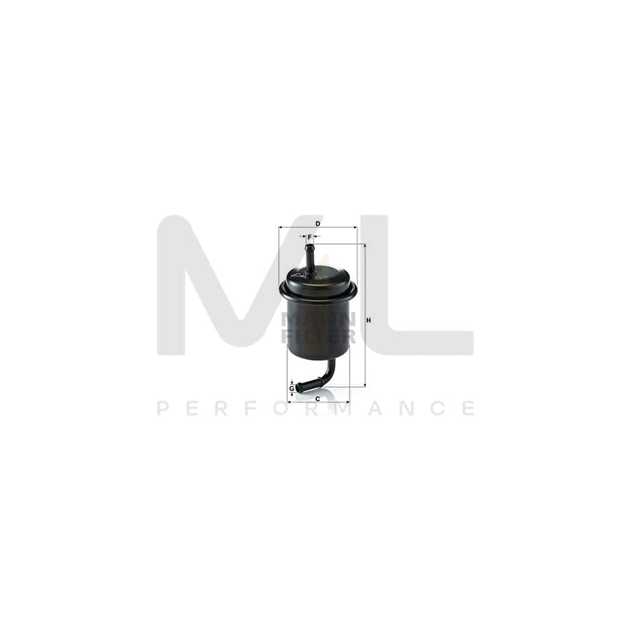 MANN-FILTER WK 614/47 Fuel filter for SUZUKI GRAND VITARA In-Line Filter | ML Performance Car Parts