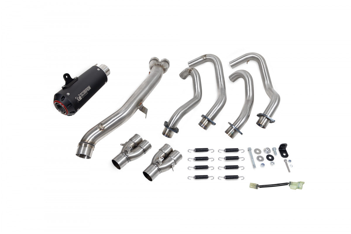 Scorpion PKA140SYSBCER Kawasaki Ninja ZX-25R Red Power Full System  - Black Ceramic Coated Sleeve | ML Performance EU EU