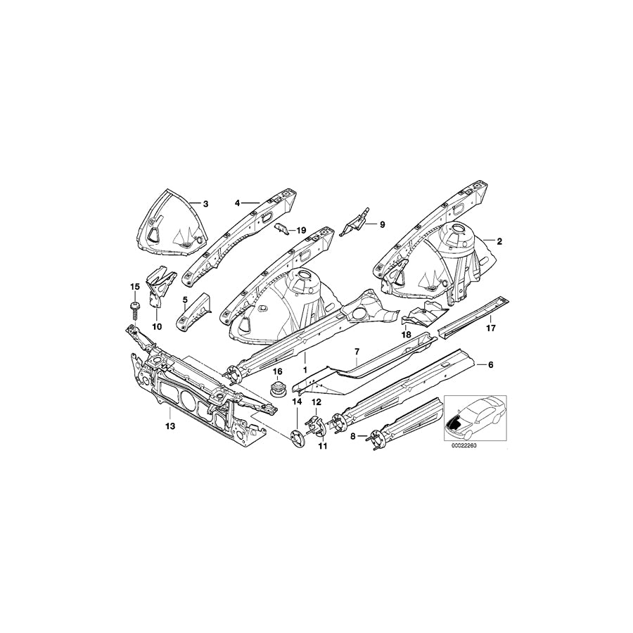 Genuine BMW 41118256183 E39 Moulded Part F Wheel Housing Supp.,Front (Inc. 525td, 525i & 523i) | ML Performance EU Car Parts