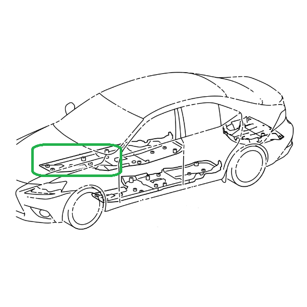 Genuine Lexus 58165-30110 IS Phase 3 O/S Front Body Undercover