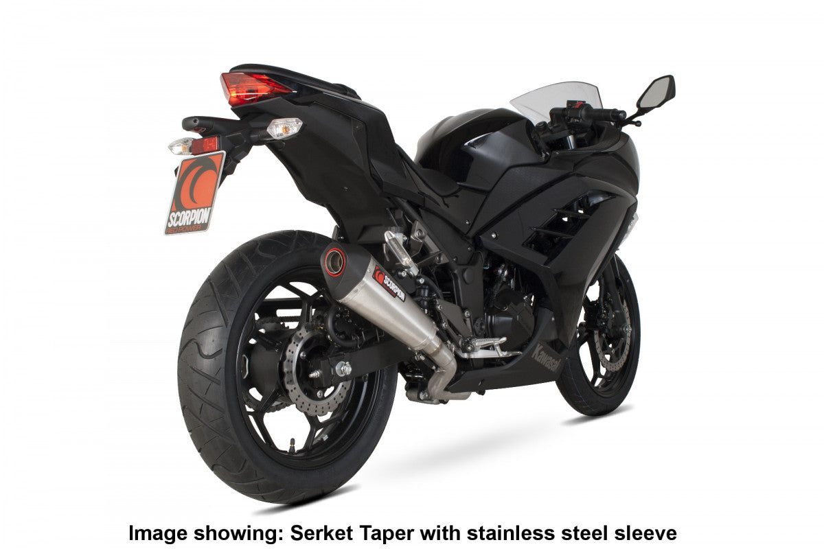Scorpion RKA96SYSCEO Kawasaki Serket Taper Full System - Carbon Fibre Sleeve (Ninja 300 / Z300) | ML Performance EU EU