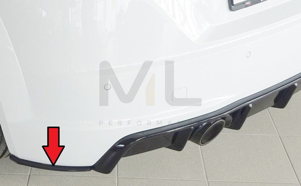 Rieger 00055177 Audi 8J-FV 8S Rear Side Splitter (TT & TTS) 4 | ML Performance EU Car Parts