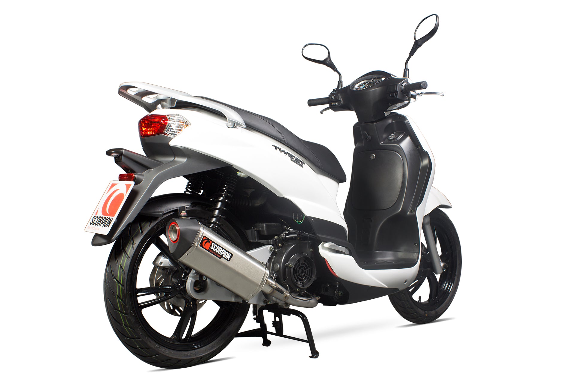 Scorpion RPG104SEO Peugeot Tweet 125 Serket Parallel Full System - Brushed Stainless Steel Sleeve | ML Performance EU EU