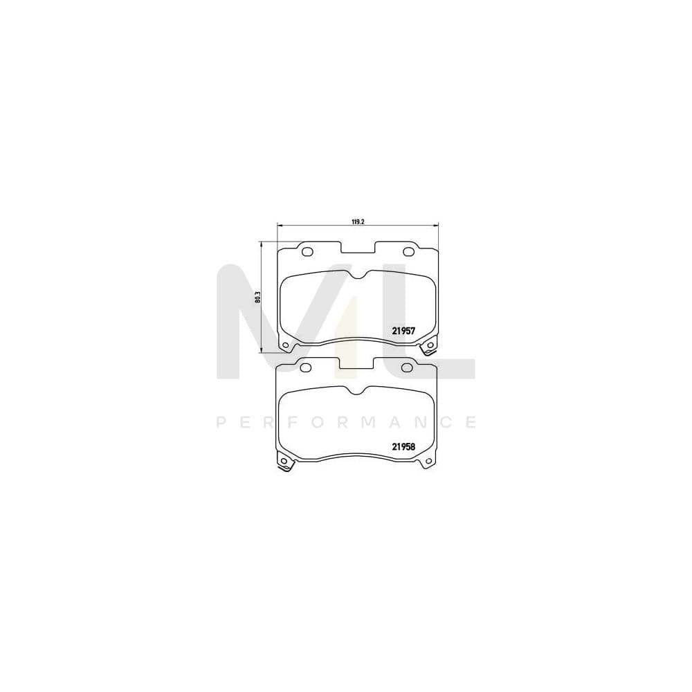 Brembo P 83 090 Brake Pad Set With Acoustic Wear Warning | ML Performance Car Parts