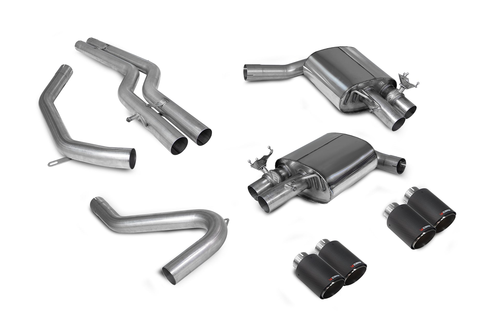 Scorpion SAUS088CF Audi S4 B9 Non-Resonated Half System | ML Performance EU EU