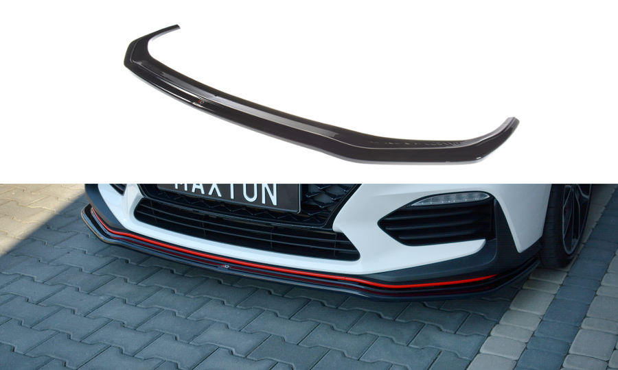 Maxton Design HY-I30-3-N-FD2T Front Splitter V.2 Hyundai I30N MK3 Hatchback / Fastback | ML Performance UK Car Parts