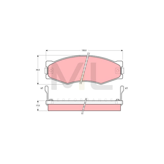 TRW Gdb367 Brake Pad Set With Acoustic Wear Warning | ML Performance Car Parts