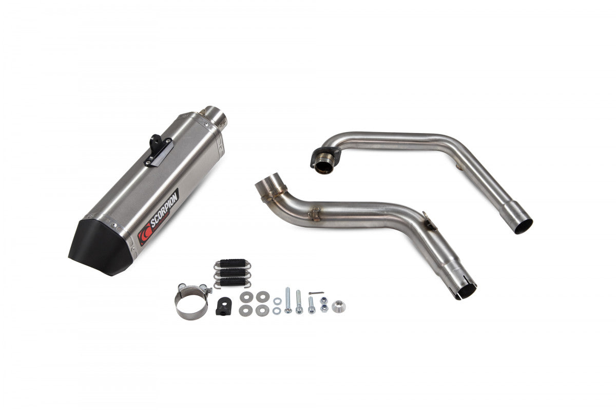 Scorpion RHA183SYSSEO Honda CB125 R Serket Parallel Full System - Brushed Stainless Steel Sleeve | ML Performance EU EU