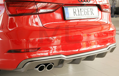 Rieger 00099614 Audi 8V A3 Rear Diffuser 2 | ML Performance EU Car Parts
