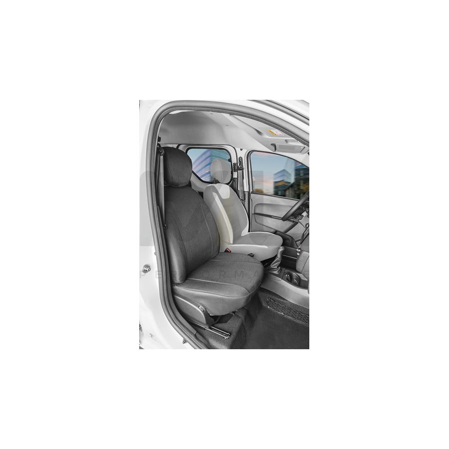 WALSER 10545 Car seat cover for DACIA DOKKER Grey, Polyester, Front | ML Performance Car Parts