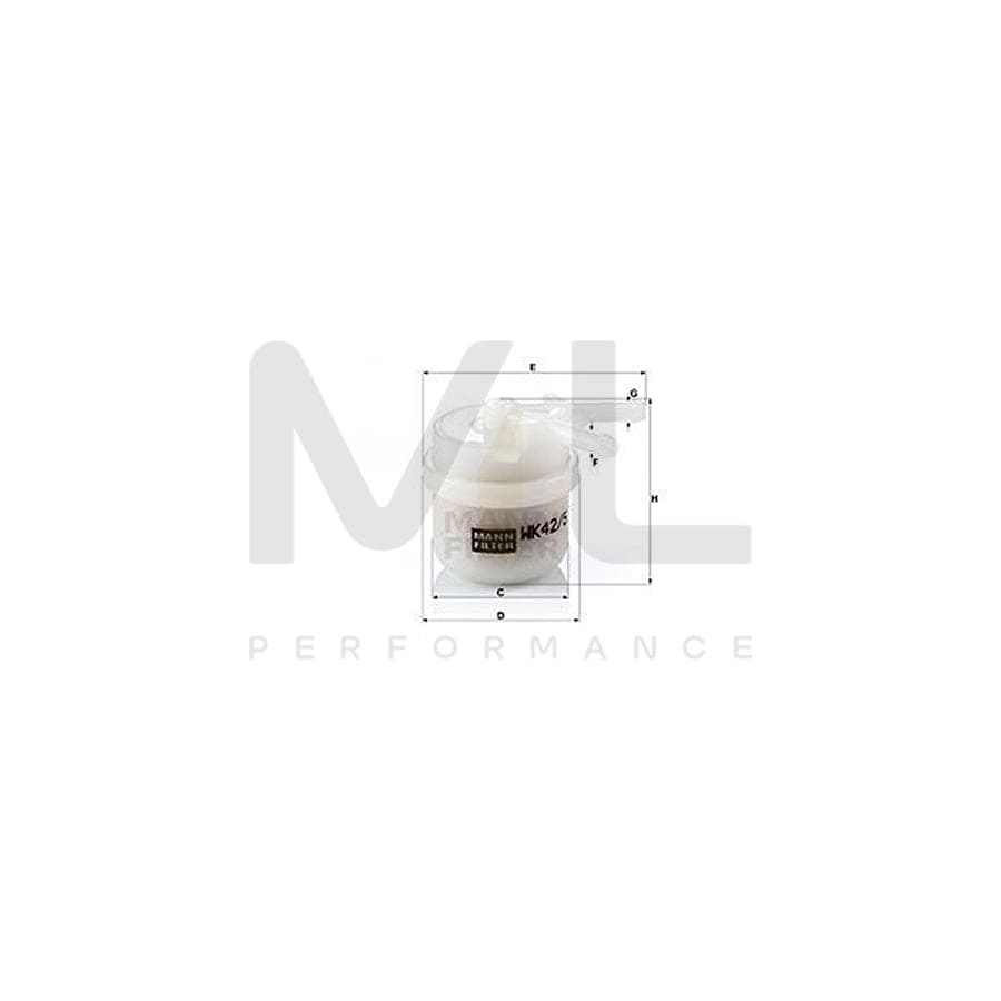 MANN-FILTER WK 42/5 Fuel filter In-Line Filter | ML Performance Car Parts