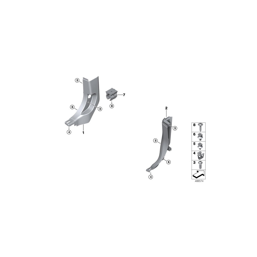 Genuine BMW 51437446633 G01 Side Trim Panel, Front Left, Lower SCHWARZ (Inc. X3 30i, X4 30iX & X3 18d) | ML Performance EU