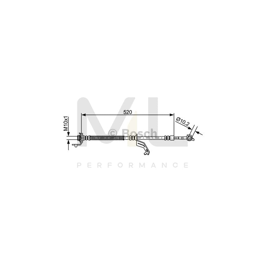 BOSCH 1 987 481 862 Brake Hose for KIA VENGA 520mm | ML Performance Car Parts