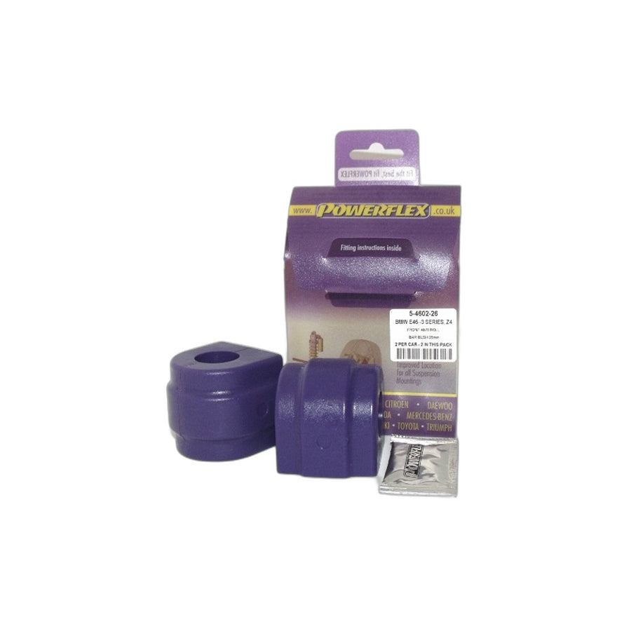 Powerflex PFF5-4602-26 BMW E46 Front Anti Roll Bar Bush 26mm (Inc. M3) | ML Performance EU Car Parts