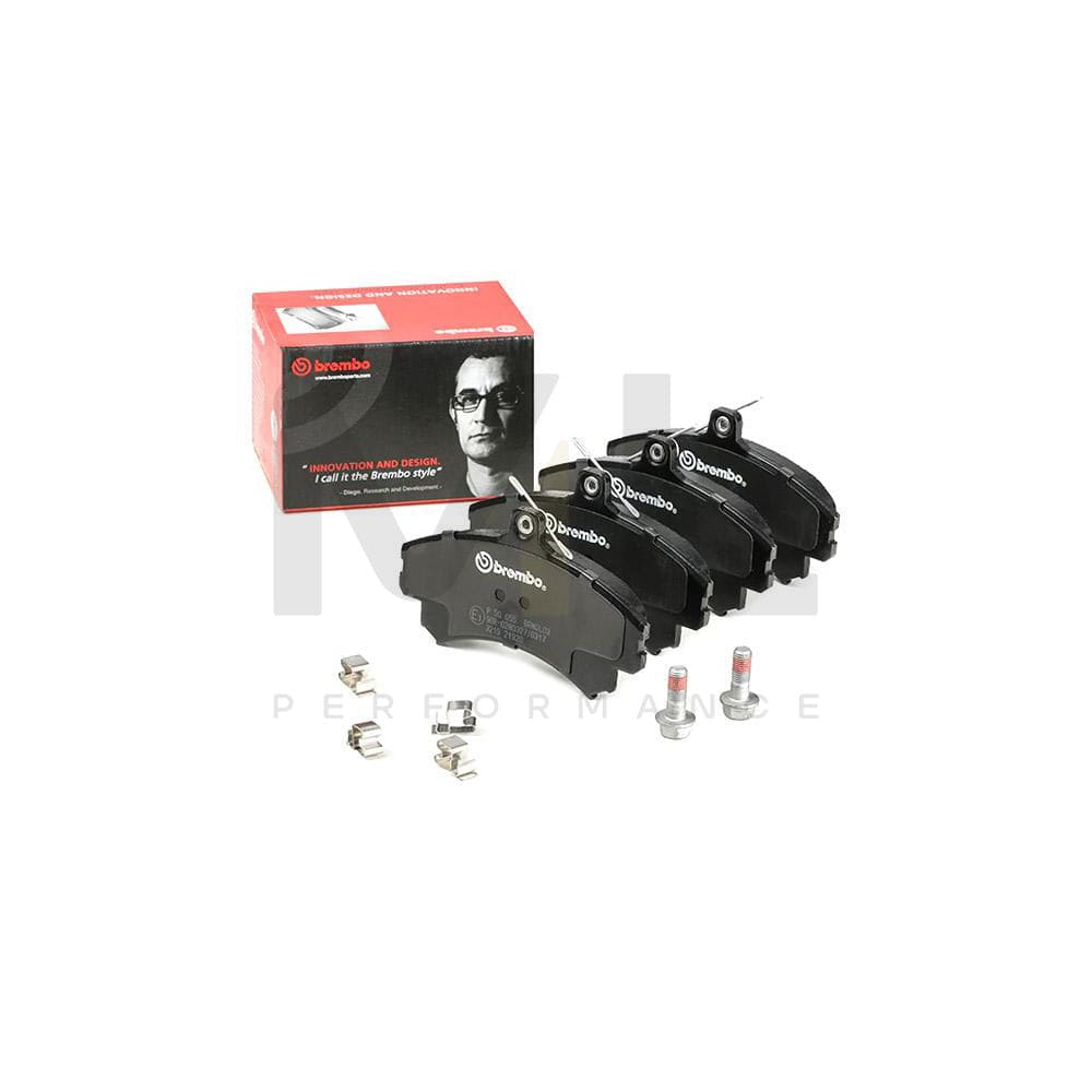 Brembo P 50 055 Brake Pad Set With Acoustic Wear Warning, With Brake Caliper Screws | ML Performance Car Parts