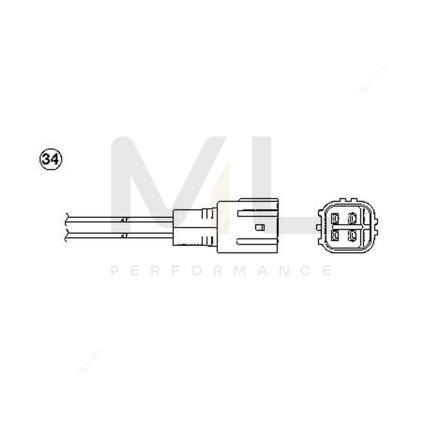 NTK Lambda Sensor - Oxygen / O2 Sensor OZA518-TY12 (NGK 1416) | ML Car Parts UK | ML Performance
