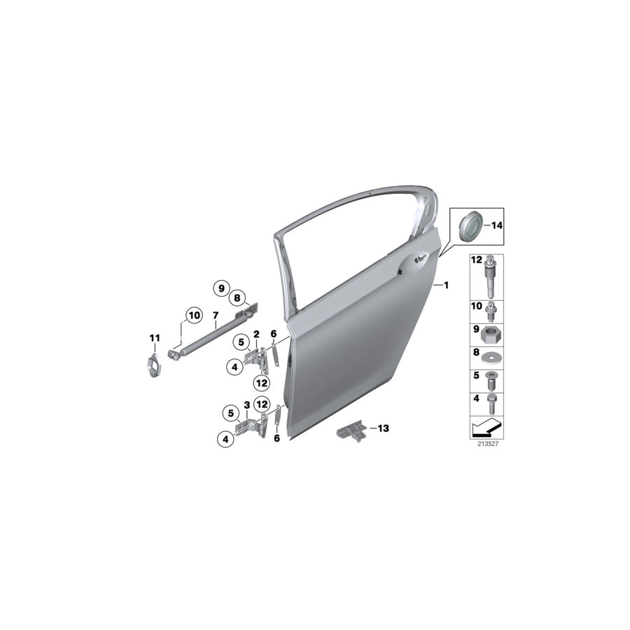 Genuine BMW 51227236569 F03 F03 Door Brake, Rear Left (Inc. 750LiS & 760LiS) | ML Performance EU Car Parts