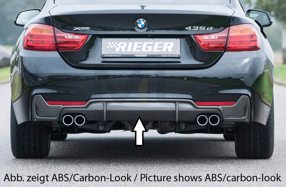 Rieger 00053480 BMW 4 Series F32 F33 F36 Rear Diffuser 1 | ML Performance EU Car Parts