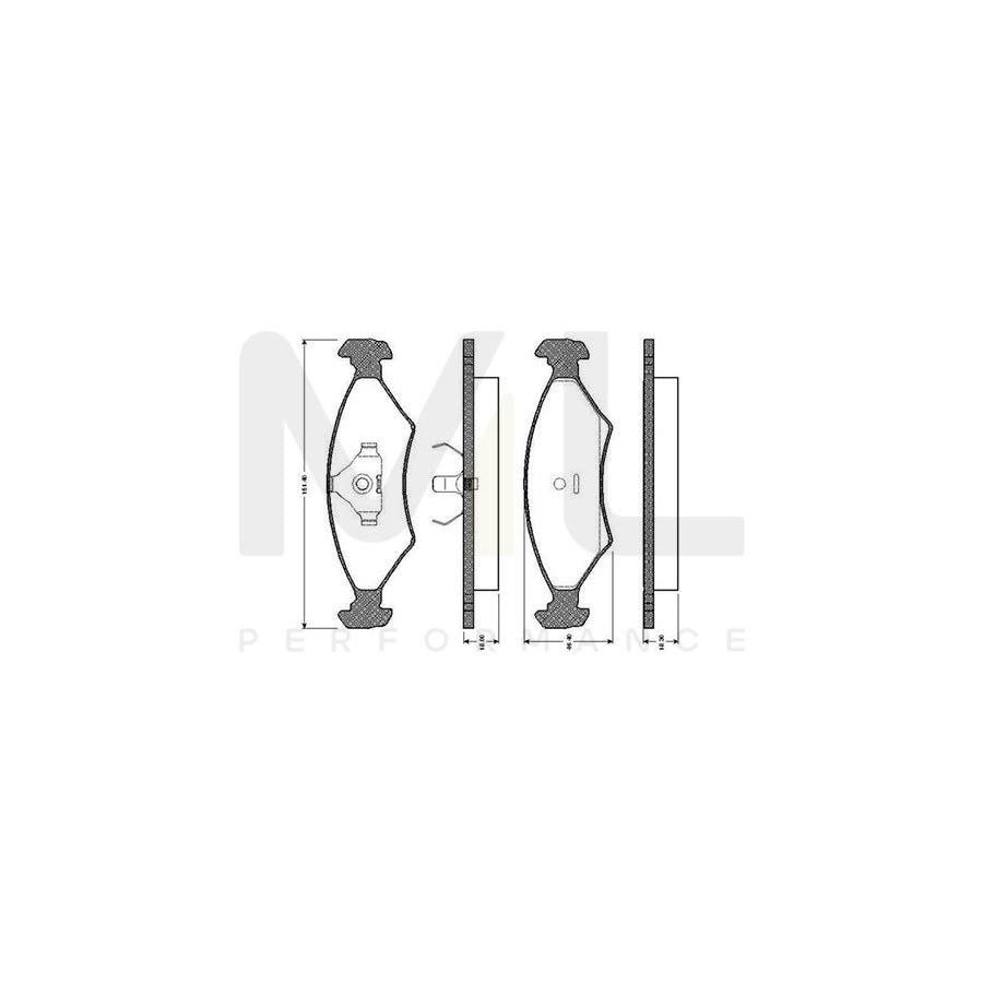 Bosch 0986Tb2067 Brake Pad Set Excl. Wear Warning Contact, With Accessories | ML Performance Car Parts