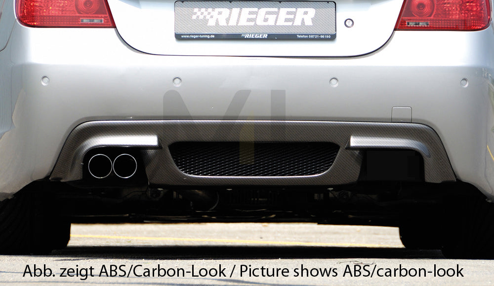 Rieger 00053602 BMW 5 Series E60 E61 Rear Diffuser 1 | ML Performance EU Car Parts