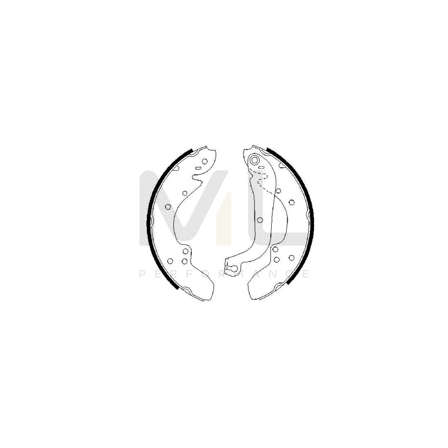 BOSCH 0 986 487 128 Brake Shoe Set | ML Performance Car Parts