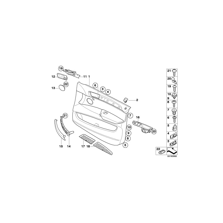 Genuine BMW 51417243403 E70 E70 Door Panel, Leather, Front Left SCHWARZ (Inc. X5 40iX & X5 M) | ML Performance EU Car Parts
