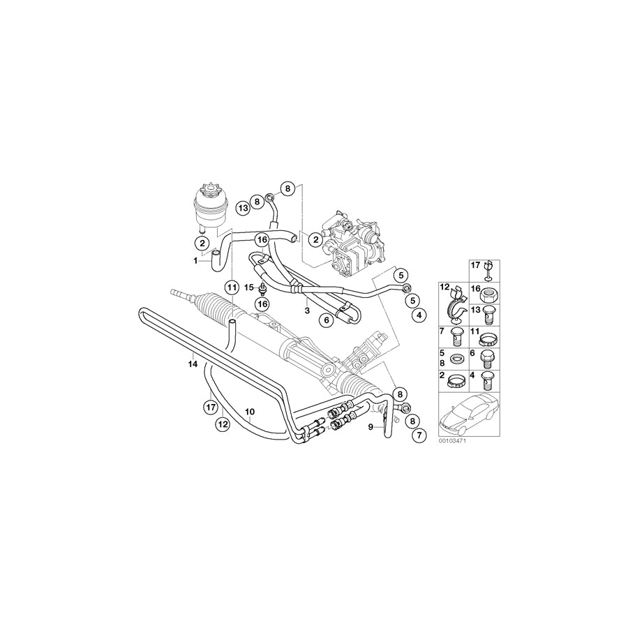 Genuine BMW 32416774212 E46 Pressure Hose Assy (Inc. 318Ci, 316Ci & 318i) | ML Performance EU Car Parts