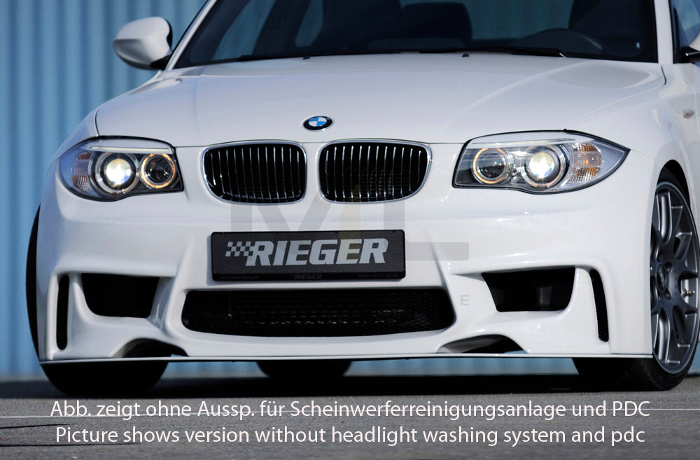 Rieger 00035032 BMW 1 Series E81 E82 E87 E88 Front Bumper 4 | ML Performance EU Car Parts