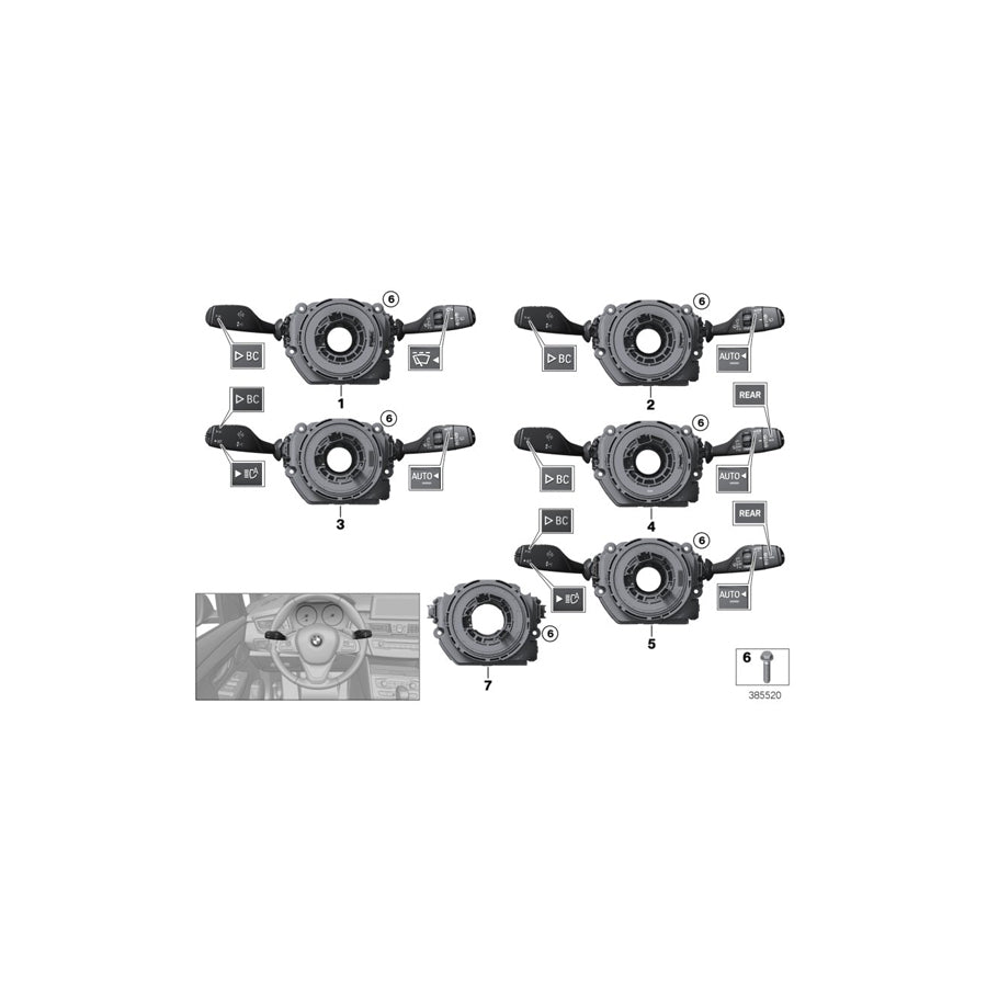 Genuine BMW 61316833431 F48 F39 Switch Unit Steering Column RSZL (Inc. X1 28i, X2 M35iX & X2 28i) | ML Performance EU