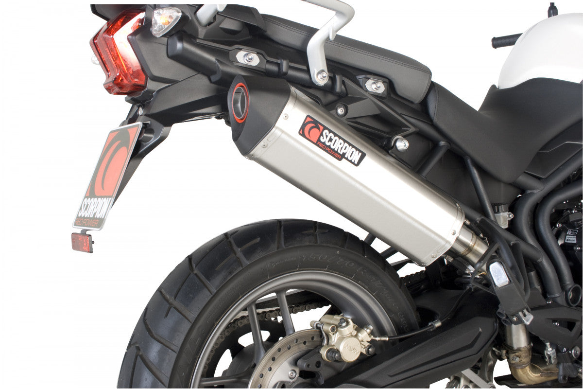 Scorpion RTR68SEO Triumph Tiger 800 Serket Parallel Slip-On - Brushed Stainless Steel Sleeve | ML Performance EU EU