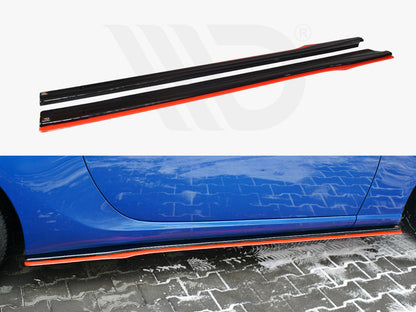 Maxton Design SU-BRZ-1F-SD1RRED+SD1T Side Skirts Splitters (black & Red) V.2 Subaru Brz / Toyota Gt86 Facelift (2017-2020) | ML Performance UK Car Parts