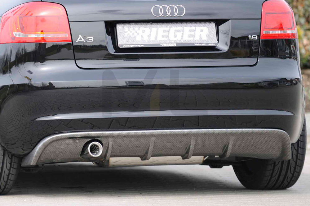 Rieger 00099832 Audi 8P A3 Rear Diffuser 2 | ML Performance EU Car Parts