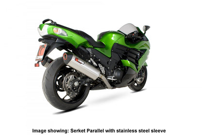 Scorpion RKA91CEO Kawasaki ZZR1400 Serket Parallel Slip-On (Pair) - Carbon Fibre Sleeve | ML Performance EU EU