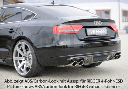 Rieger 00055437 Audi B8 B81 A5 Rear Diffuser 3 | ML Performance EU Car Parts
