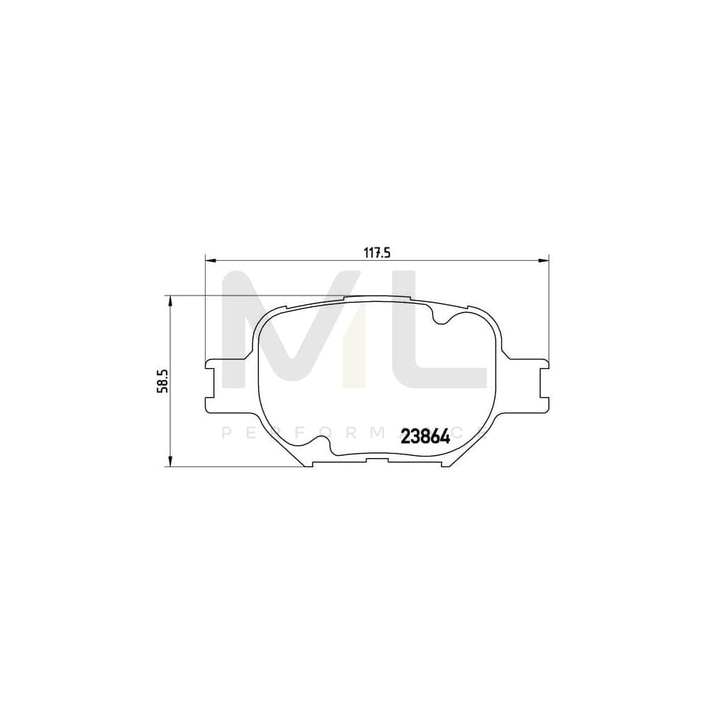 Brembo P 83 054 Brake Pad Set Excl. Wear Warning Contact | ML Performance Car Parts