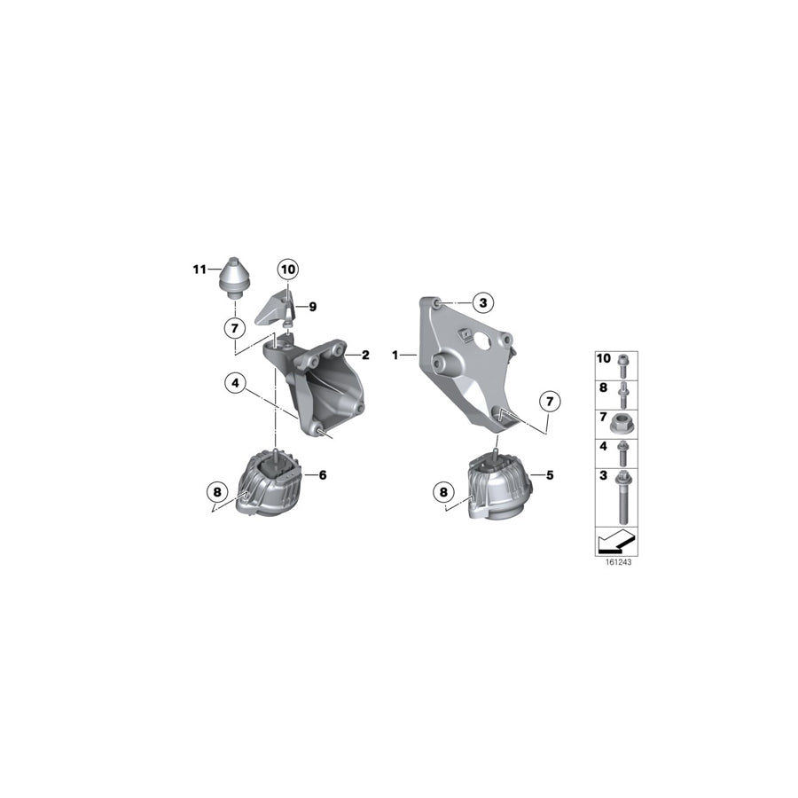 Genuine BMW 22116768799 E92 E91 E88 Engine Mount (Inc. 316d, 320d & 120d) | ML Performance EU Car Parts