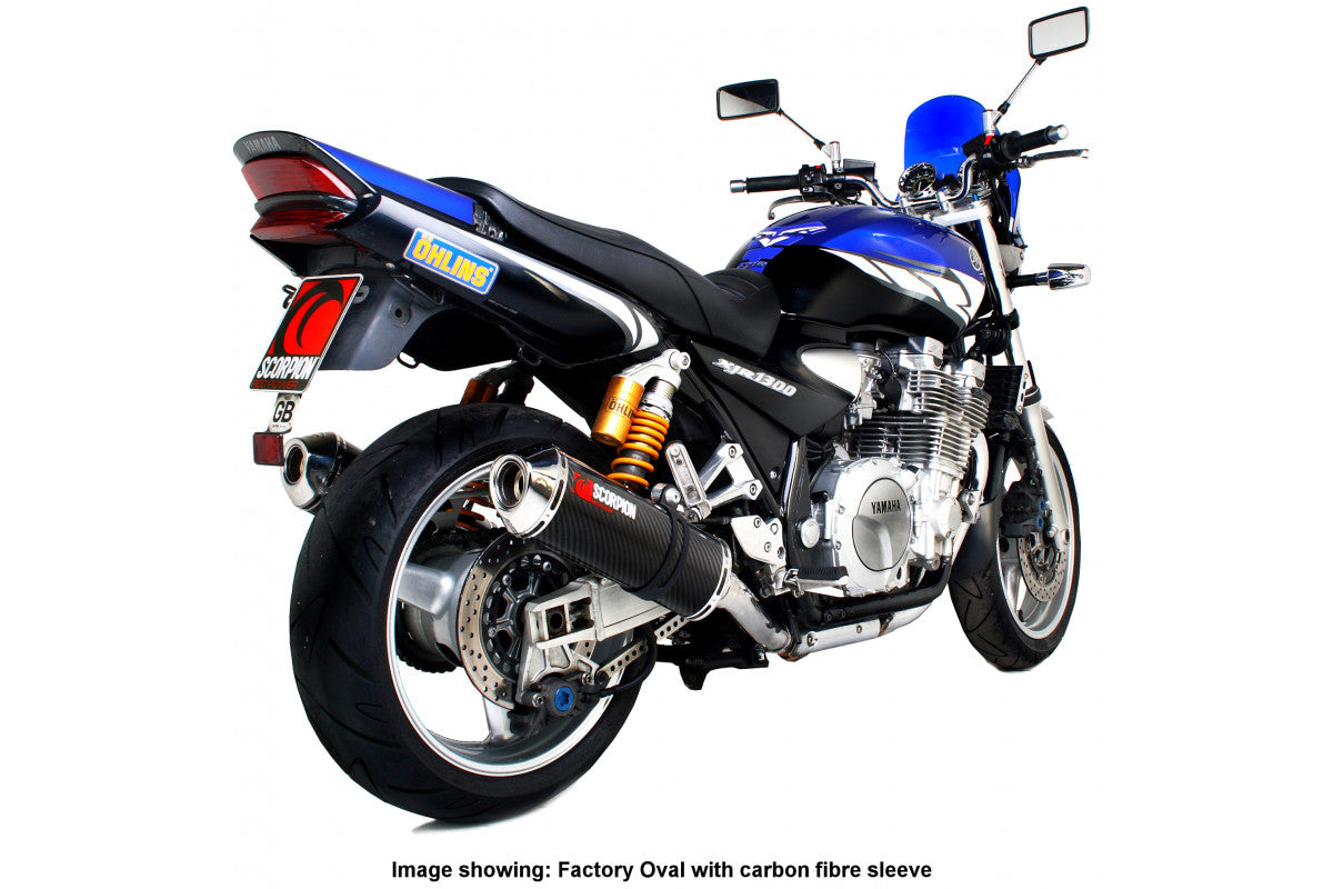 Scorpion EYA72SEM Yamaha XJR1300 Factory Round Slip-On (Pair) - Polished Stainless Steel Sleeve | ML Performance EU EU