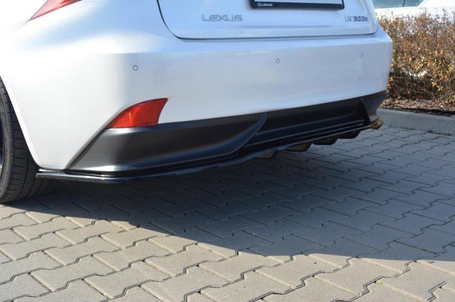 Maxton Design Lexus IS MK3 H Central Rear Splitter (with vertical bars)