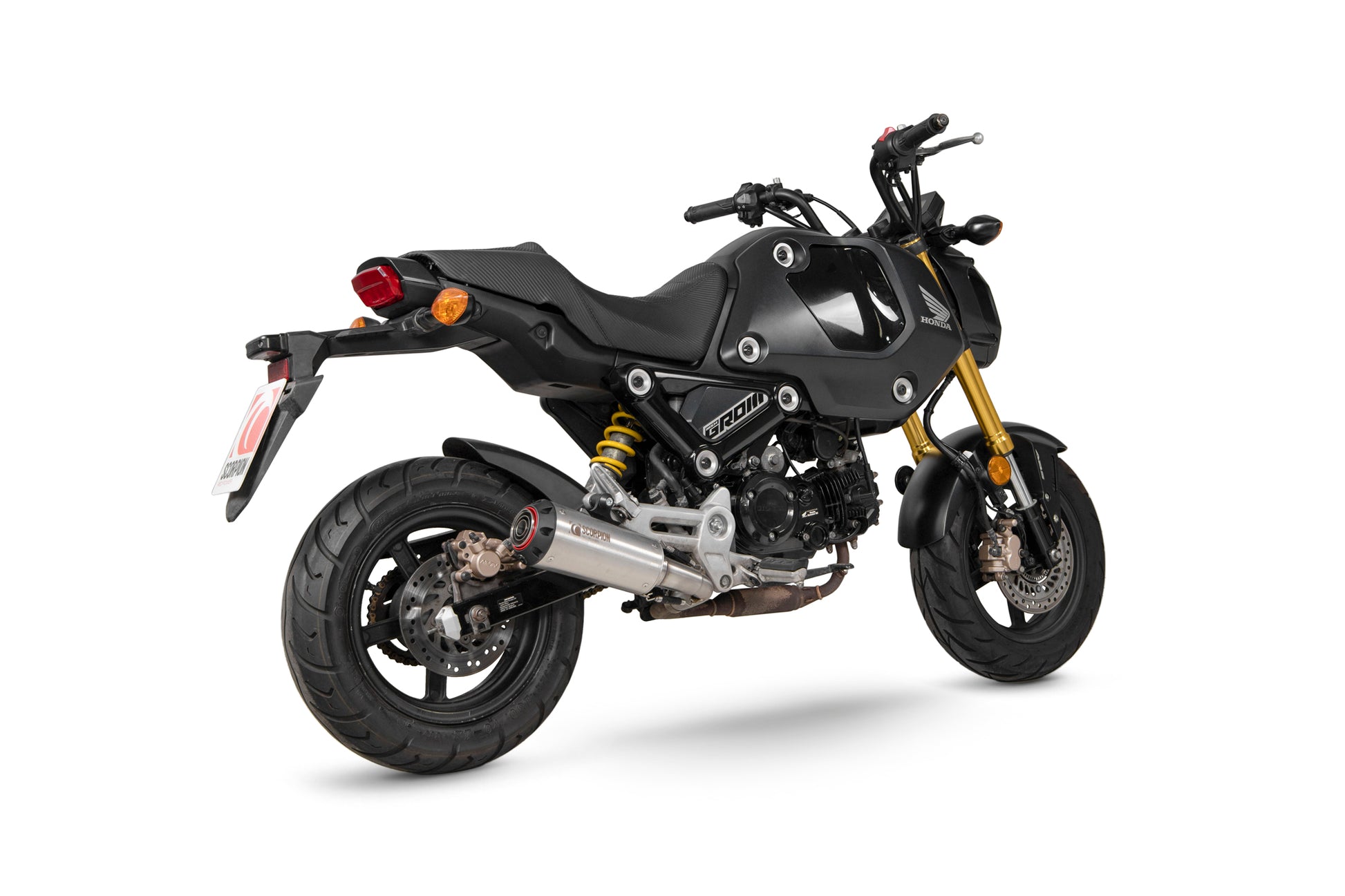 Scorpion PHA199SEO Honda MSX 125 Red Power Slip-On - Brushed Stainless Steel Sleeve | ML Performance EU EU