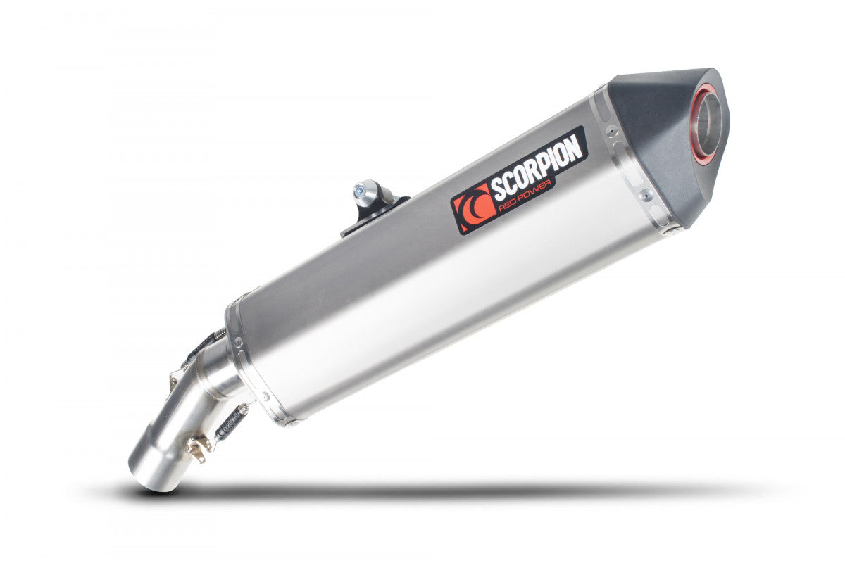 Scorpion RBM71SEO BMW Serket Parallel Slip-On - Brushed Stainless Steel Sleeve (F800 GT / F800 R) | ML Performance EU EU