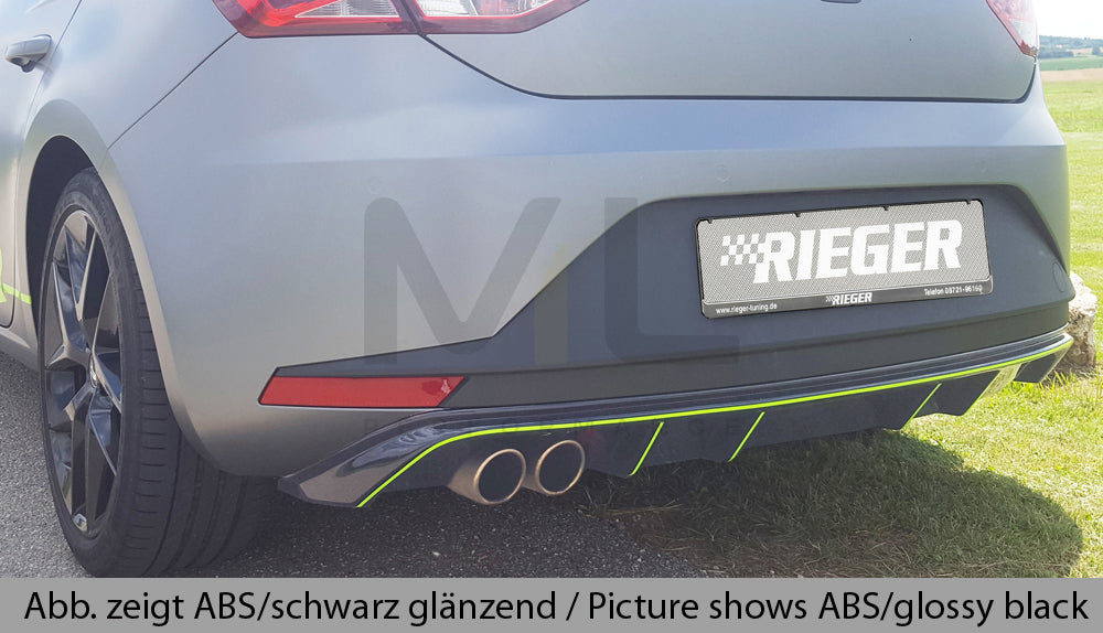 Rieger 00099183 SEAT 5F Leon FR Rear Diffuser 3 | ML Performance EU Car Parts