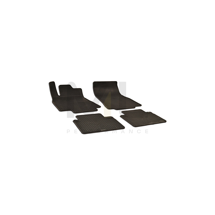 WALSER 50461 Floor mat set suitable for MERCEDES-BENZ A-Class (W169) Elastomer, Front and Rear, Quantity: 4, Black | ML Performance Car Parts