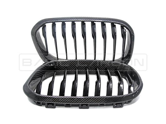 Basic Carbon BMW F22 F23 F87 Carbon Fibre Kidney Grille (Inc. M235i, M240i, M2 & M2 Competition) - ML Performance UK