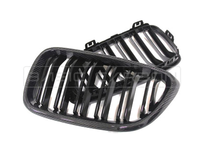 Basic Carbon BMW F22 F23 F87 Carbon Fibre Kidney Grille (Inc. M235i, M240i, M2 & M2 Competition) - ML Performance UK