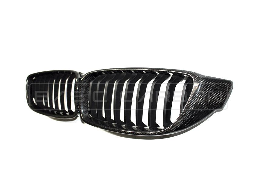 Basic Carbon BMW F30 F32 F80 F82 Gloss Carbon Fibre Kidney Grille (Inc. 340i, 440i, M3 & M4) - ML Performance UK