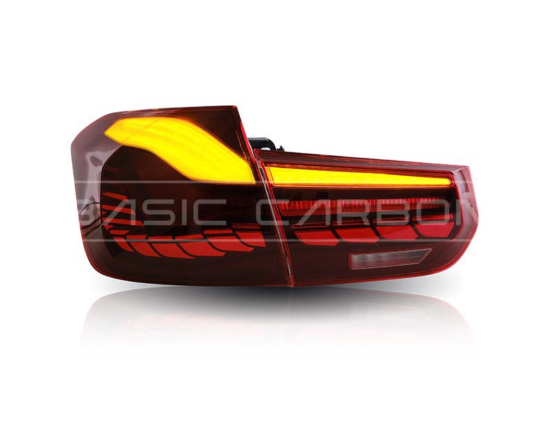 Basic Carbon BMW F30 F35 F80 GTS Style LED Tail Lights (Inc. 330i, 335i, 340i & M3)
