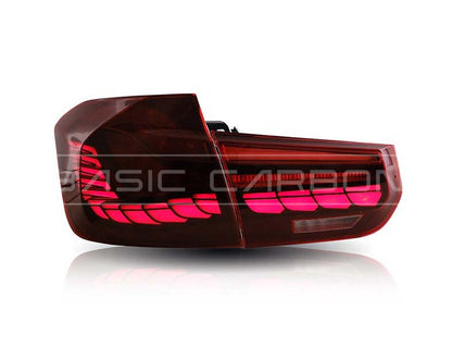 Basic Carbon BMW F30 F35 F80 GTS Style LED Tail Lights (Inc. 330i, 335i, 340i & M3)