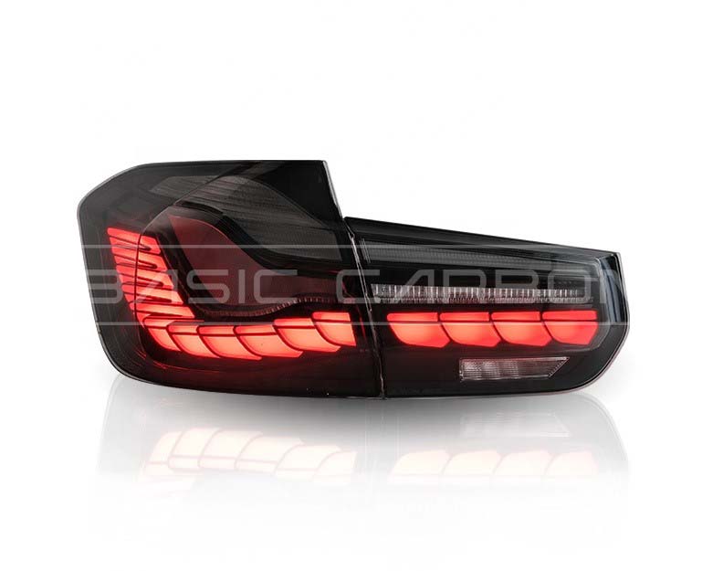 Basic Carbon BMW F30 F35 F80 GTS Style LED Tail Lights (Inc. 330i, 335i, 340i & M3)